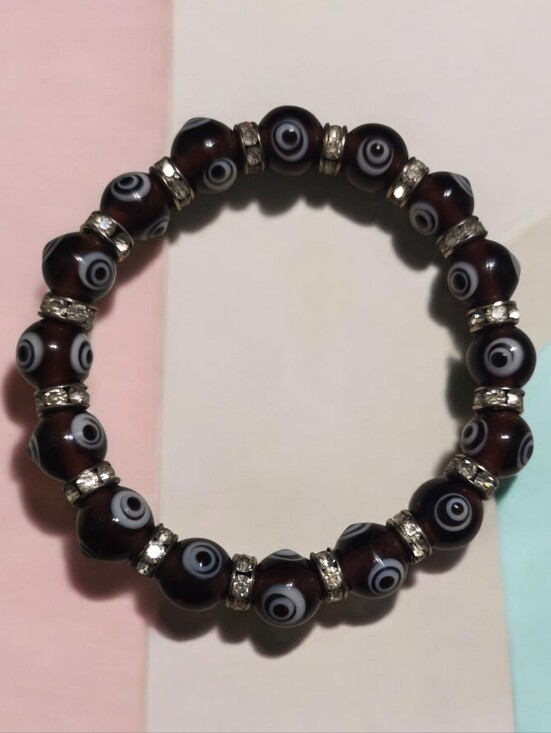 Jewelry - Evil Eye Beaded Stretch Bracelet